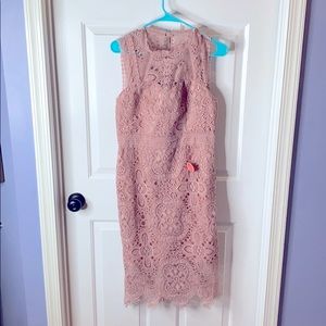 *NEW* Rose Gold Chi Chi London Lace Midi Dress